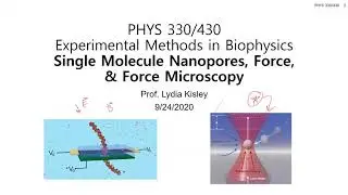 20200924 - In Class Lecture - Single Molecule Force Methods