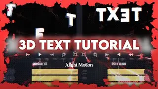 3D TEXT TUTORIAL on ALIGHT MOTION!! SO EASY!!!