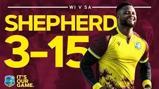 Stunning Bowling 💥 | Romario Shepherd Takes 3-15 In T20 Masterclass | West Indies v South Africa