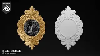 antique mirror modeling in blender _ blender modeling