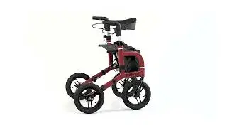 Mobilex Puma Air outdoor rollator with pneumatic tyres - red (item no. 312502)