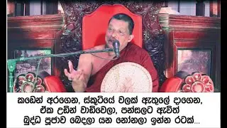 දානෙ දෙන ඇත්තෝ දිව්‍යලෝකේ යනවා දානෙ වළඳන අපි නවලෝකේ යනවා