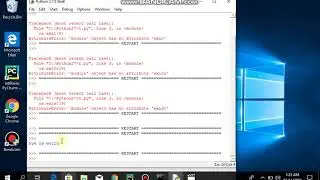restart your python shell