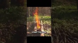 The 'Long Fire' Campfire - Long Lasting Campfire #camping #survival #bushcraft #fire #shorts