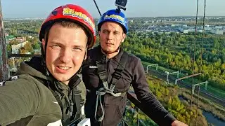 Павловск. Прыжок с Трубы 88 метров! (rope-jumping)