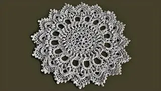 Crochet round doily. Part 2.