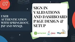 7.SIGN-IN FORM VALIDATIONS -  USER AUTHENTICATION & REGISTRATION WITH SPRINGBOOT, JSP & MYSQL