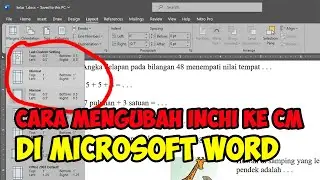 cara mengubah satuan ukuran inchi ke cm di word