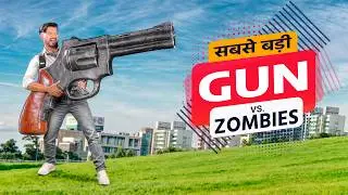World's Biggest GUN VS ZOMBIES | Epic Comedy Battle | Pakau TV Channel