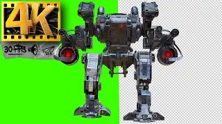 Robot with Arms | Green Screen  - Footage 4K