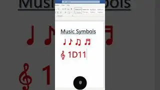 Music Symbols In MS Word | 