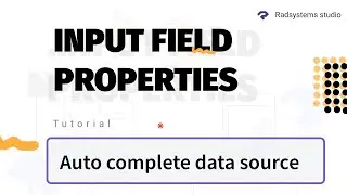 Auto Complete Data Source | Low Code | RadSystems Studio