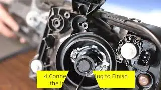 How To Only Replace Halogen H4 Bulbs with Mini H4 LED Lens Headlight To Get PTF Lighting for Ur Car?