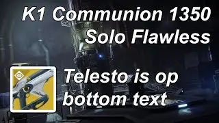 K1 Communion Solo Flawless Master Lost Sector | Destiny 2 s15