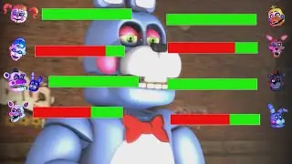[SFM FNaF] Sister Location VS Rockstar WITH Healthbars