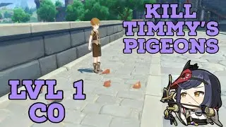 Kill Timmy's Pigeons With A Level 1 C0 Kujou Sara | Genshin Impact