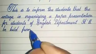 how to write a notice in simple