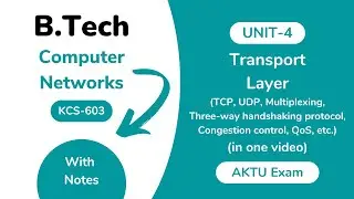 Unit 4: Transport layer in Computer Networks AKTU With Notes | BTech 3rd Year KCS 603