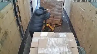 #5 выгружаем 5 палет пьяный грузчик