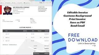 How to Create Custom Invoice using HTML CSS with source Code | Web Development Tutorials | Invoice