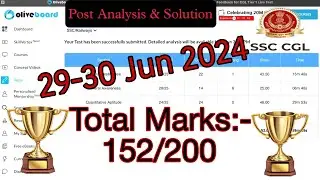 Oliveboard Live Test analysis & solution 29-30 June 2024