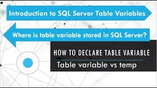How to DECLARE table variable in SQL Server?