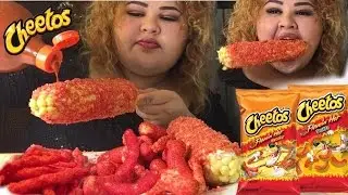 Flamin Hot Cheetos Corn on the Cob/ Mukbang @Wendys Eating Show