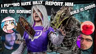 These 15 Streamers REALLY HATE my Silent JUMPSCARE BILLY | Dead by Daylight