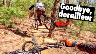 Maybe if he breaks his bike I'll actually be able to keep up