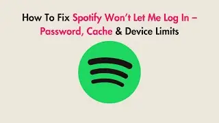 How To Fix Spotify Won’t Let Me Log In – Password, Cache & Device Limits