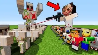 CHOOSE WRONG MOB BATTLE 1000 VS ICE SCREAM 2 SCARY TEACHER GRANNY BALDI Hello Neighbor Mod minecraft