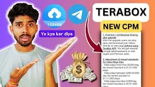 TeraBox New CPM Full Guide 😱😱 Ab Kya Hoga?😢😭 Telegram | Shnog Talk