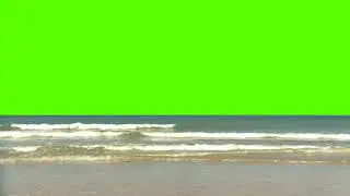 Sea Shore with Waves, Green Screen Video, Chroma Key - Filmora Assets