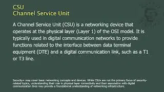 CSU - Channel Service Unit