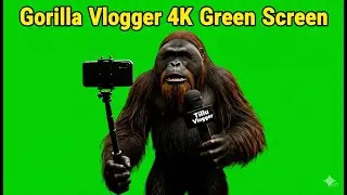 Gorilla Funny Vlogging 4k green screen 😂 | Tillu Vlogger on Green Screen