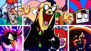 ELASTIC DESTRUCTION V2 but Every Turn a Different Character Sings🎙(FNF Elastic Destruction BETADCIU)