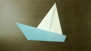 【DIY craft】How to make Yacht. Origami. The art of folding paper.