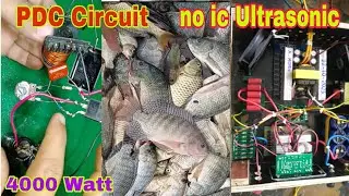 No ic Ultrasonic Fishing inverter machine | inverter 12 V to 220 V | how to make electric Stunner|