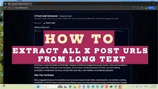 How to extract all X post URLs from long text in seconds? SUPER EASY