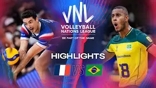 🇫🇷 FRA vs. 🇧🇷 BRA - Highlights | Week 3 | Men's VNL 2024