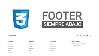 Cómo poner el FOOTER siempre ABAJO con CSS | Tutorial