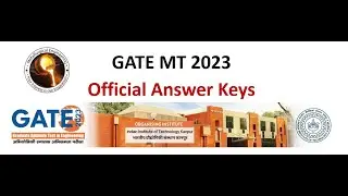 GATE MT 2023 Official Answer Key || Metallurgical Engineering