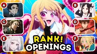 🎵 Rank The Anime Opening Without Knowing The Next One! 🔥