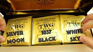 Tea Tasting_ TWG's Silver Moon(green tea), 1837 Black(black tea), White Sky(white tea)