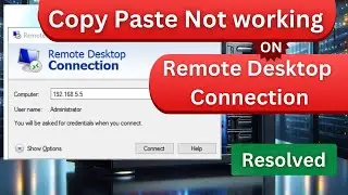 Copy paste not working on remote destop |