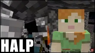 PLEASE SEND HELP | Minecraft Nintendo Switch Bedrock Edition - SKYBLOCK SPLITSCREEN | BASEMENT