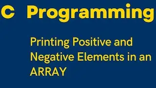 C program to print all negative elements in an array.
