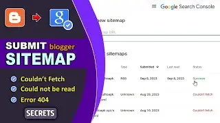 Blogger Sitemap Couldn't Fetch on Google Search Console ✅ Error Fix