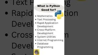 What Can You Do with Python? - Best Uses and Examples ? #python #pythongood