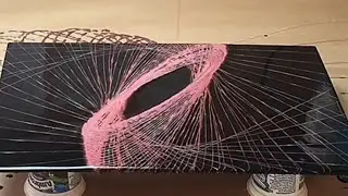 Fluid Epoxy Resin Dirty Pour with a Swinging Cup